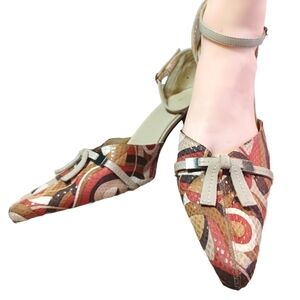 CATO FAUX LEATHER ABSTRACT PRINT HEELS SIZE 11M
